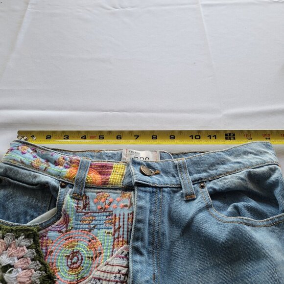 BDG High-Waisted Flare Jean-Urban Outfitters-Patch-Crochet-Embroider (Size: 27X) - Picture 12 of 13